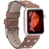 Apple Watch Uyumlu Deri Kordon Cross 42-44-45mm ST TN02