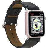 Apple Watch Uyumlu Deri Kordon Orfe 42-44-45mm G1 Siyah