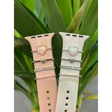 Apple Watch Uyumlu Kordon Aksesuarı Charm Set Kalp