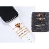 Apple Watch Uyumlu Leopar Kalpli Kordon Aksesuar/charm Gold Renkli