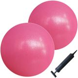 AppleRound 9 inç Pilates Topu, 2'li Paket 1 Pompalı Küçük Egzersiz Topu, Pilates, Yoga, Fitness, Fizik Tedavi, Stabilite Çekirdek Antrenmanı (Pembe)