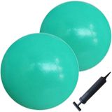 AppleRound 9 inç Pilates Topu, 2'li Paket, 1 Pompalı Küçük Egzersiz Topu, Pilates, Yoga, Fitness, Fizik Tedavi, Stabilite Çekirdek Antrenmanı (Turkuaz) için
