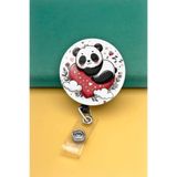 Apptakı Kalp Panda Buton Yoyo Yaka Kartığı Kart Tutucu Yoyo Kartlık - MBY0111