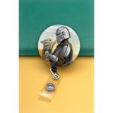 Apptakı Mekanizmalı Metal Buton Yoyo Yaka Kartığı Kart Tutucu Yoyo Kartlık - MBY0150
