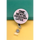 Apptakı One Mental Breakdown Later Metal Buton Yoyo Yaka Kartığı Kart Tutucu Yoyo Kartlık - MBY0138