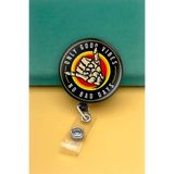 Apptakı Only Good Vibes No Bad Days Metal Buton Yoyo Yaka Kartığı Kart Tutucu Yoyo Kartlık - MBY0077