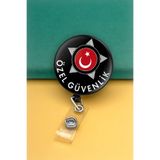 Apptakı Özel Güvenlik Metal Buton Yoyo Yaka Kartığı Kart Tutucu Yoyo Kartlık - MBY0159