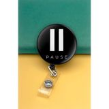 Apptakı Pause Metal Buton Yoyo Yaka Kartığı Kart Tutucu Yoyo Kartlık - MBY0080