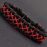 Apptaki Siyah Kırmızı Paracord Bileklik - PAR0062