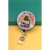 Apptakı Tatlı Capybara Buton Yoyo Yaka Kartığı Kart Tutucu Yoyo Kartlık - MBY0070