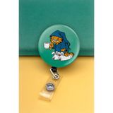 Apptakı Uykucu Kedi Metal Buton Yoyo Yaka Kartığı Kart Tutucu Yoyo Kartlık - MBY0001