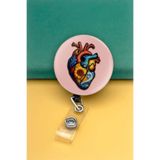 Apptakı Van Gogh Sanatsal Kalp Metal Buton Yoyo Yaka Kartığı Kart Tutucu Yoyo Kartlık - MBY0076