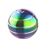 Apqdw Kinetik Masa Oyuncak Topu, 1.54 '' Kinetik Masaüstü İplik Oyuncakları, Anksiyete için Optik İllüzyon Oyuncakları, DEHB, Baba, Anne, Oğul, Kızı için Metal Fidget'lar (39 MM, Gökkuşağı-A)