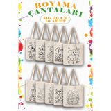 APRENDİ Çocuklara Özel 10’lu Boyama Çantası – Hayvan Temalı Eğlenceli Etkinlik Seti (20x30 cm)