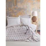 Apricitas Home Abeille Gray Çift Kişilik Pamuklu Yatak Örtülü Nevresim Takımı - Gri - 200 x 220 cm