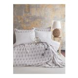 Apricitas Home Abeille Gray Cift Kisilik Yatak Ortulu Nevresim Takim