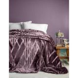 apricitas home apricitas battaniye decent damson 220/240 - 220 x 240 cm - Mor