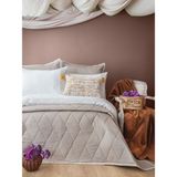 Apricitas Home Bee You Beetle Bej Çift Kişilik Yatak Örtülü %100 Pamuk Nevresim Takımı - 200 x 220 cm