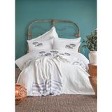 Apricitas Home Çift Kişilik Aleph White Timeless Yatak Örtüsü Nevresim Prime Set - Beyaz - 200 x 220 cm