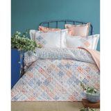 Apricitas Home Elliot Tek Kişilik %100 Pamuklu Kapitoneli Nevresim Takımı - Turuncu - 180 x 230 cm