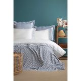Apricitas Home Florans Çift Kişilik Pamuk Nevresim Takımı ve Yatak Örtüsü Seti - Mavi - 230 x 240 cm