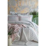 Apricitas Home Florantine Adaçayı Çift Kişilik %100 Pamuk Nevresim Takımı ve Battaniye-Yatak Örtüsü Seti - 230 x 240 cm - Pembe