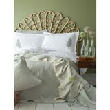 Apricitas Home Foglia Timeless Prime Çift Kişilik Nevresim Takımlı Yatak Örtüsü Battaniye 3lü Set - 230 x 240 cm - Açık Yeşil