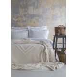 Apricitas Home Moneda Ekru Çift Kişilik Yatak Örtüsü Set - 220 x 240 cm