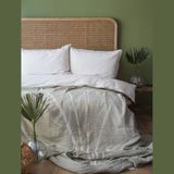 Apricitas Home Müslin Collection June Adaçayı Çift Kişilik Müslin Yatak Örtülü %100 Pamuk Nevresim Takımı - 200 x 220 cm