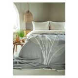 Apricitas Home Müslin Collection June Gri Çift Kişilik Müslin Yatak Örtülü%100 Pamuk Nevresim Takımı