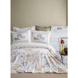 Apricitas Home Senses Dreamland Teracotta Çift Kişilik Pamuk Kapitoneli Nevresim Complete Set - Terracotta - 220 x 230 cm
