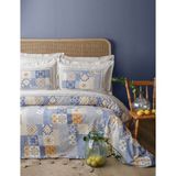 Apricitas Home Senses Maude Indigo Çift Kişilik %100 Pamuk Kapitoneli Nevresim Takımı - İndigo - 220 x 230 cm