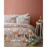 Apricitas Home Senses Maude Teracotta Çift Kişilik %100 Pamuk Kapitoneli Nevresim Takımı Complete Set - Terakota - 220 x 230 cm