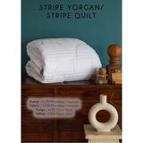Apricitas Home Stripe Çift Kişilik Yorgan Nano Elyaf - Beyaz - 195 x 215