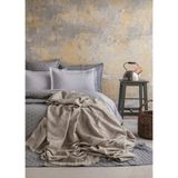 Apricitas Home Timeless Trona Çift Kişilik Yatak Örtülü Nevresim Takımı Battaniye 3lü Set - İndigo - 230 x 240 cm