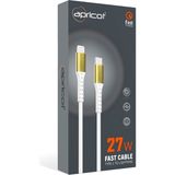 Apricot APC-S350L 1 Metre Type C To Lightning Pd 27W Sarı Uçlu Hızlı Şarj Kablosu