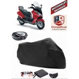 Aprilia Atlantic 200 Branda Siyah Arka Çanta Uyumlu(Topcase) Motosiket Brandası Motor Örtüsü Çadır Su Geçirmez Motosiklet Kılıfı Motor Brandası,lastikli,taşıma Torbalı
