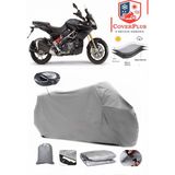 Aprilia Caponord 1200 Branda Gri Arka Çanta Uyumlu(Topcase) Motosiket Brandası Motor Örtüsü Çadır Su Geçirmez Motosiklet Kılıfı Motor Brandası,lastikli,taşıma Torbalı