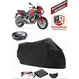 Aprilia Mana 850 Gt Abs Branda Siyah Arka Çanta Uyumlu(Topcase) Motosiket Brandası Motor Örtüsü Çadır Su Geçirmez Motosiklet Kılıfı Motor Brandası,lastikli,taşıma Torbalı