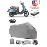 Aprilia Mojito 125 Custom Branda Gri Arka Çanta Uyumlu(Topcase) Motosiket Brandası Motor Örtüsü Çadır Su Geçirmez Motosiklet Kılıfı Motor Brandası,lastikli,taşıma Torbalı