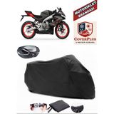 Aprilia Rs 457 Branda Siyah Arka Çanta Uyumlu(Topcase) Motosiket Brandası Motor Örtüsü Çadır Su Geçirmez Motosiklet Kılıfı Motor Brandası,lastikli,taşıma Torbalı
