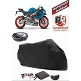 Aprilia Rs 660 Branda Siyah Arka Çanta Uyumlu(Topcase) Motosiket Brandası Motor Örtüsü Çadır Su Geçirmez Motosiklet Kılıfı Motor Brandası,lastikli,taşıma Torbalı