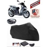 Aprilia Sporcity 250 Branda Siyah Arka Çanta Uyumlu(Topcase) Motosiket Brandası Motor Örtüsü Çadır Su Geçirmez Motosiklet Kılıfı Motor Brandası,lastikli,taşıma Torbalı