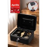 Aprilla ASB-8802 Çelik Para Kasası | Anahtarlı Kilit & Bölmeli Tepsi & Kompakt Tasarım
