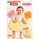 Apronica "Mama Sandalyesi Örtüsü Papatya Desenli Hijyenik Taşıma Kılıflı