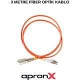 Apronx 3 Metre SC-LC MM OM2 50/125 DX Patch Kablo Patch Cord APX-PC20300