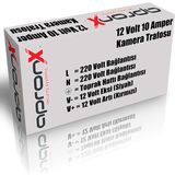 Apronx APX-1210Amper 12 Volt 10 Amper Metal Adaptör Güvenlik Kamerası Trafosu Uyumluluk
