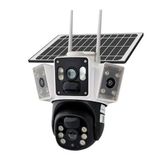 Apronx APX-WSP143 6 MP 3.6 mm 4G 20 LED Wi-Fi PTZ Solar Çift Kamera