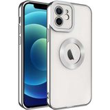 Apsuwa Apple iPhone 11 Omega Kamera Korumalı Logo Gösteren Silikon Gümüş Telefon Kılıfı