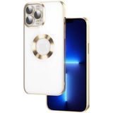 Apsuwa Apple iPhone 12 Pro Max Omega Kamera Korumalı Logo Gösteren Silikon Gold Telefon Kılıfı